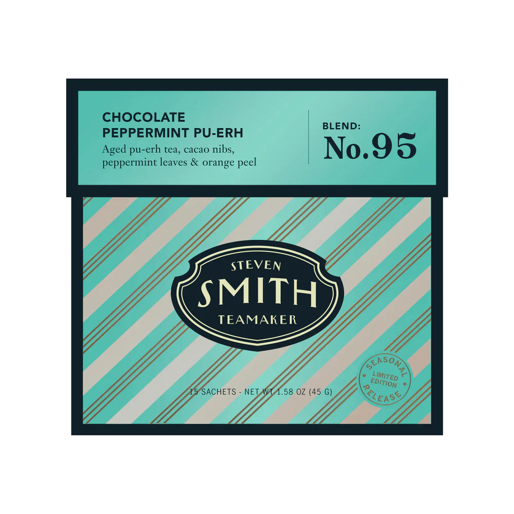 SMITH TEAMAKER - CHOCOLATE PEPPERMINT PU-ERH BLEND NO. 95 (15 TEA BAGS, 1.58 OZ)