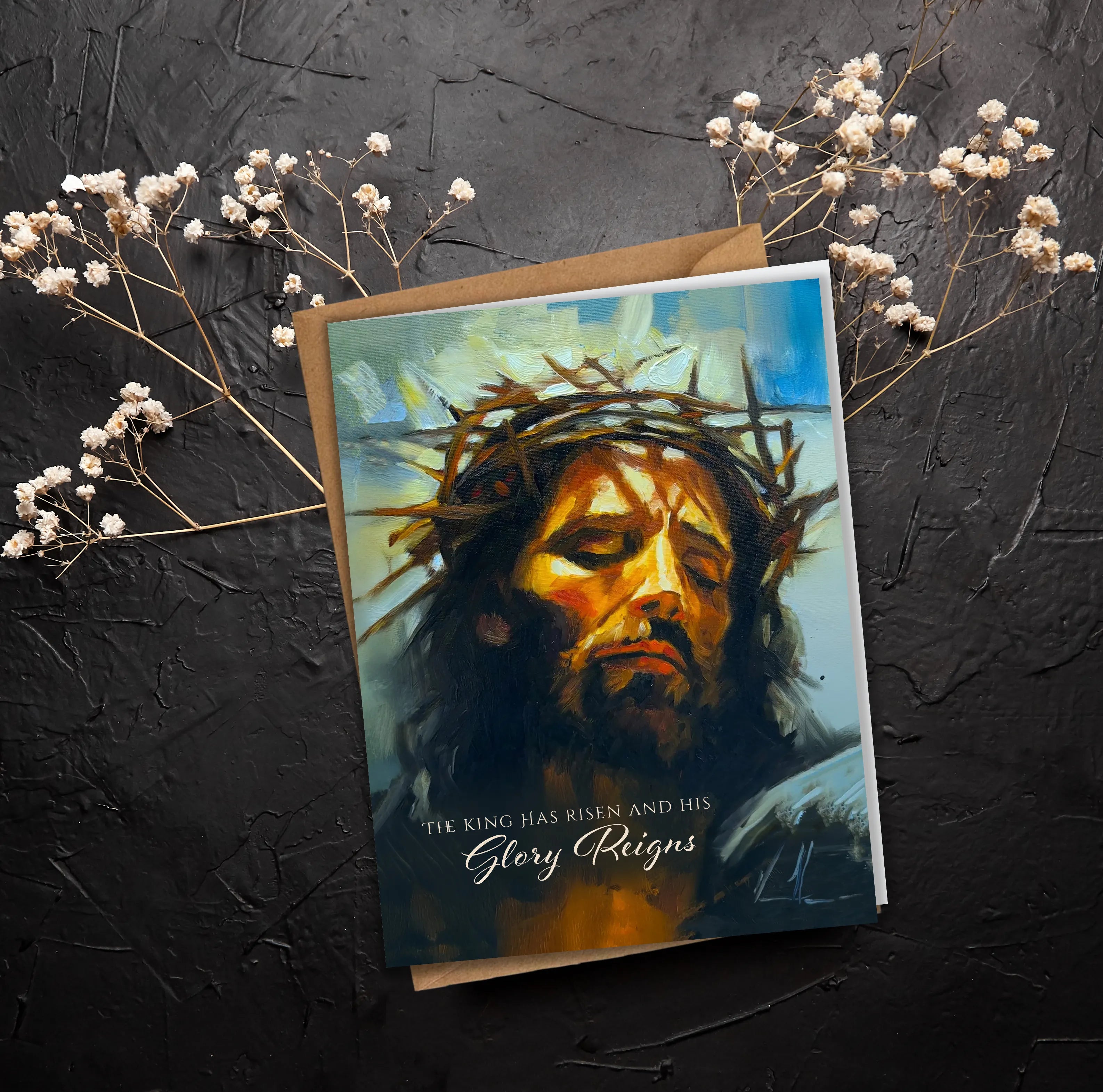 &amp;#39;Christ is King&amp;#39; Easter Greeting Card
