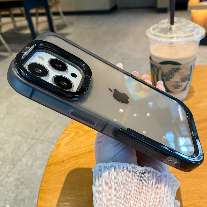 Clear Multicolour Bumper Stand Holder Phone Case Black&amp;amp;White | ZAKAPOP