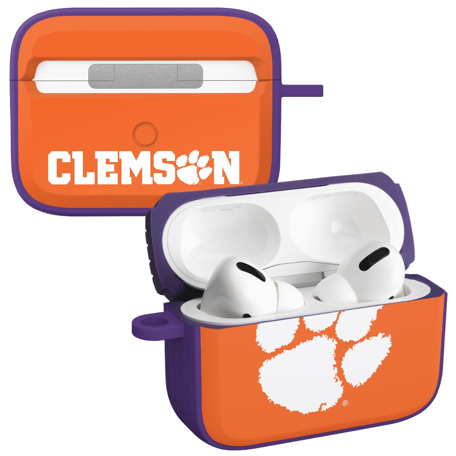 Clemson Tigers HDX Apple AirPods Pro 1 &amp;amp; 2 Case Cover