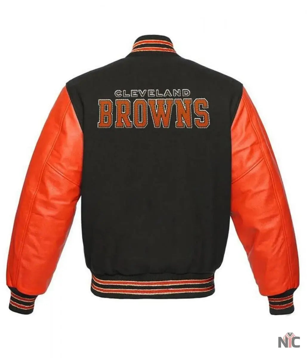 Cleveland Browns Grey and Orange Jacket
