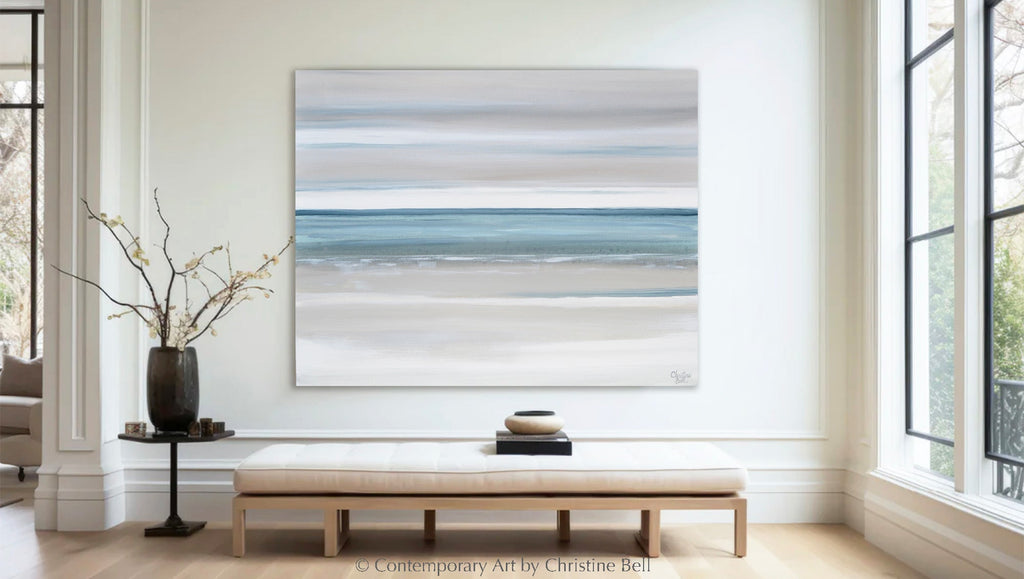 "Marine Layer II" GICLÉE PRINT, Modern Coastal Abstract Ocean Seascape Painting