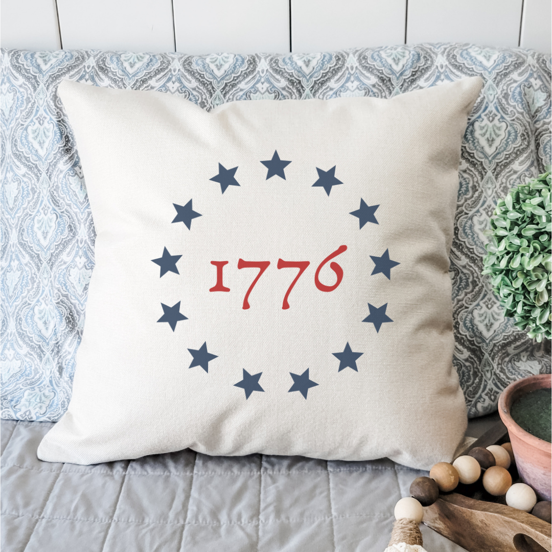 Colonial Star 1776 Pillow Cover