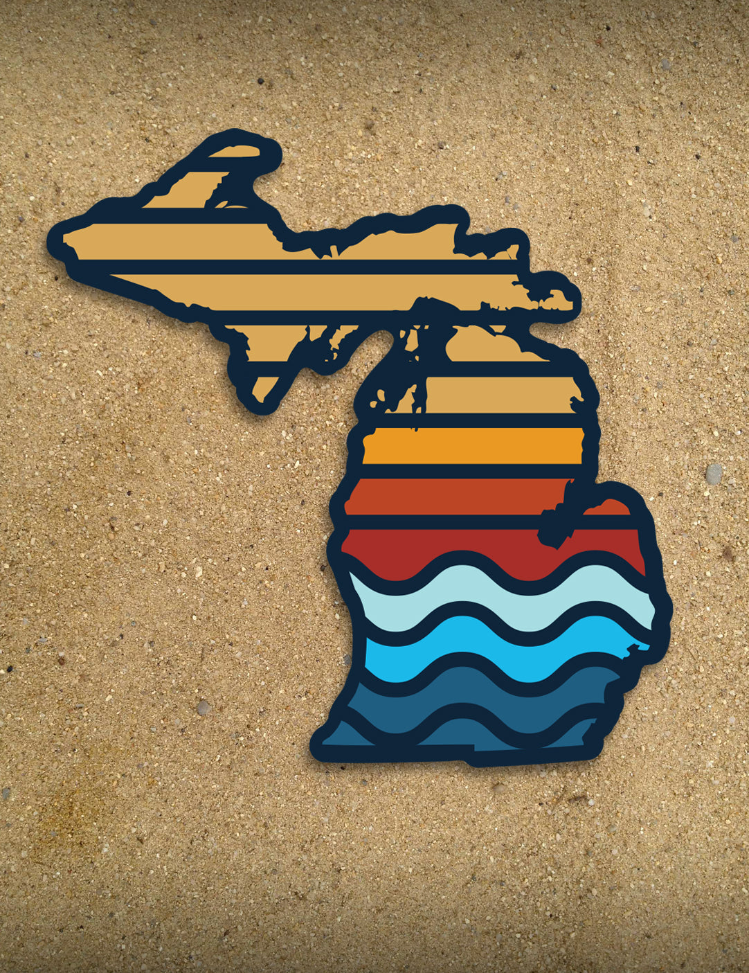 Color Bars - 4&amp;quot; Michigan Sticker