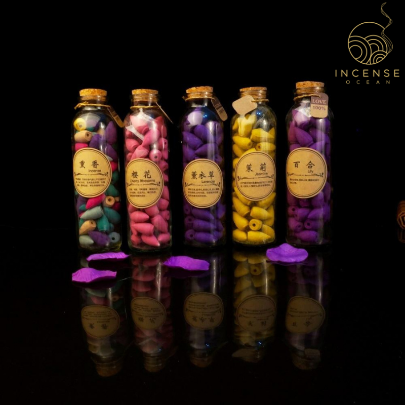 Glass Bottle Package Incense Cones