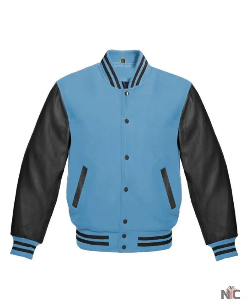 Columbia Blue And Black Varsity Jacket