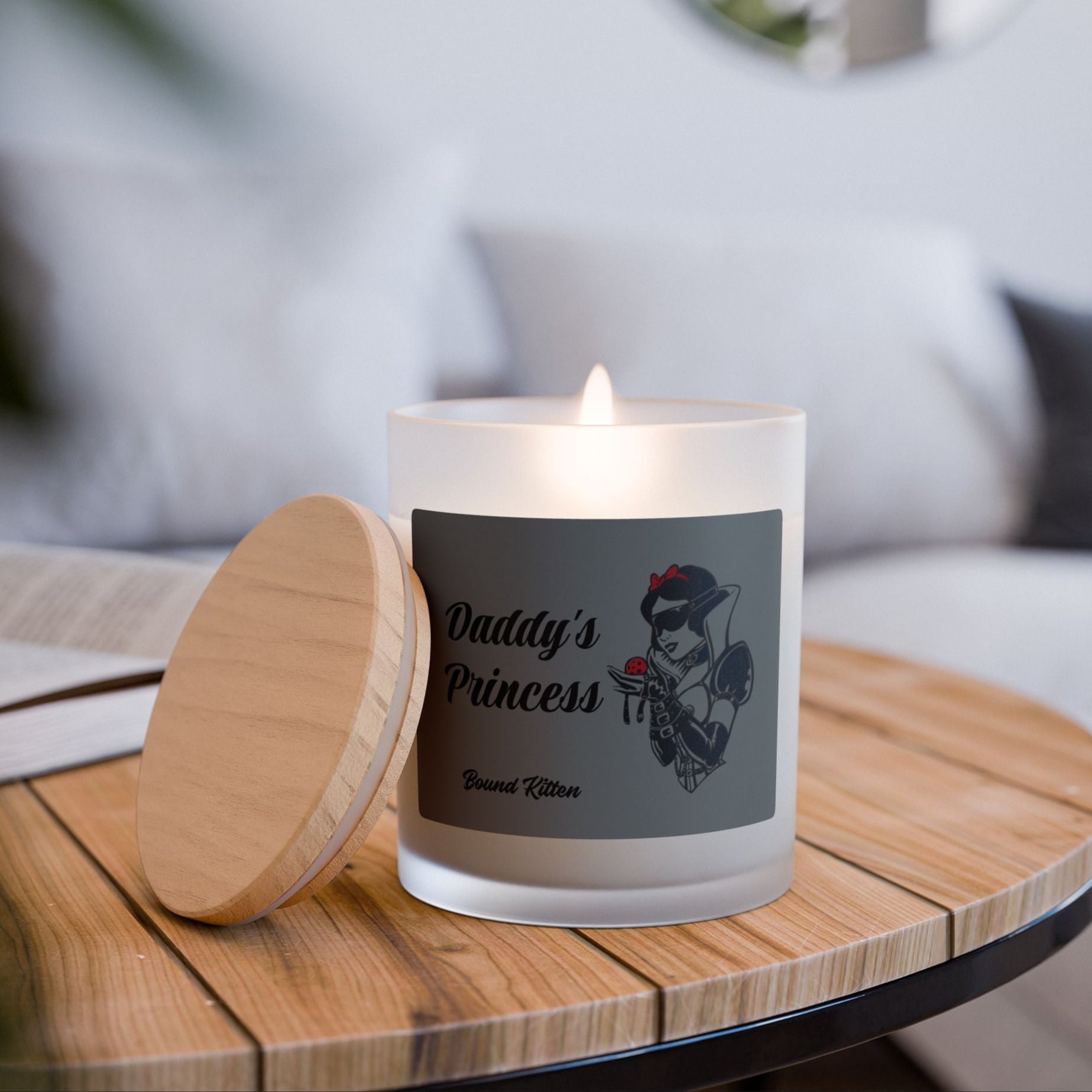 Daddy&amp;#39;s Princess Snow Frosted Glass Candle, 11oz