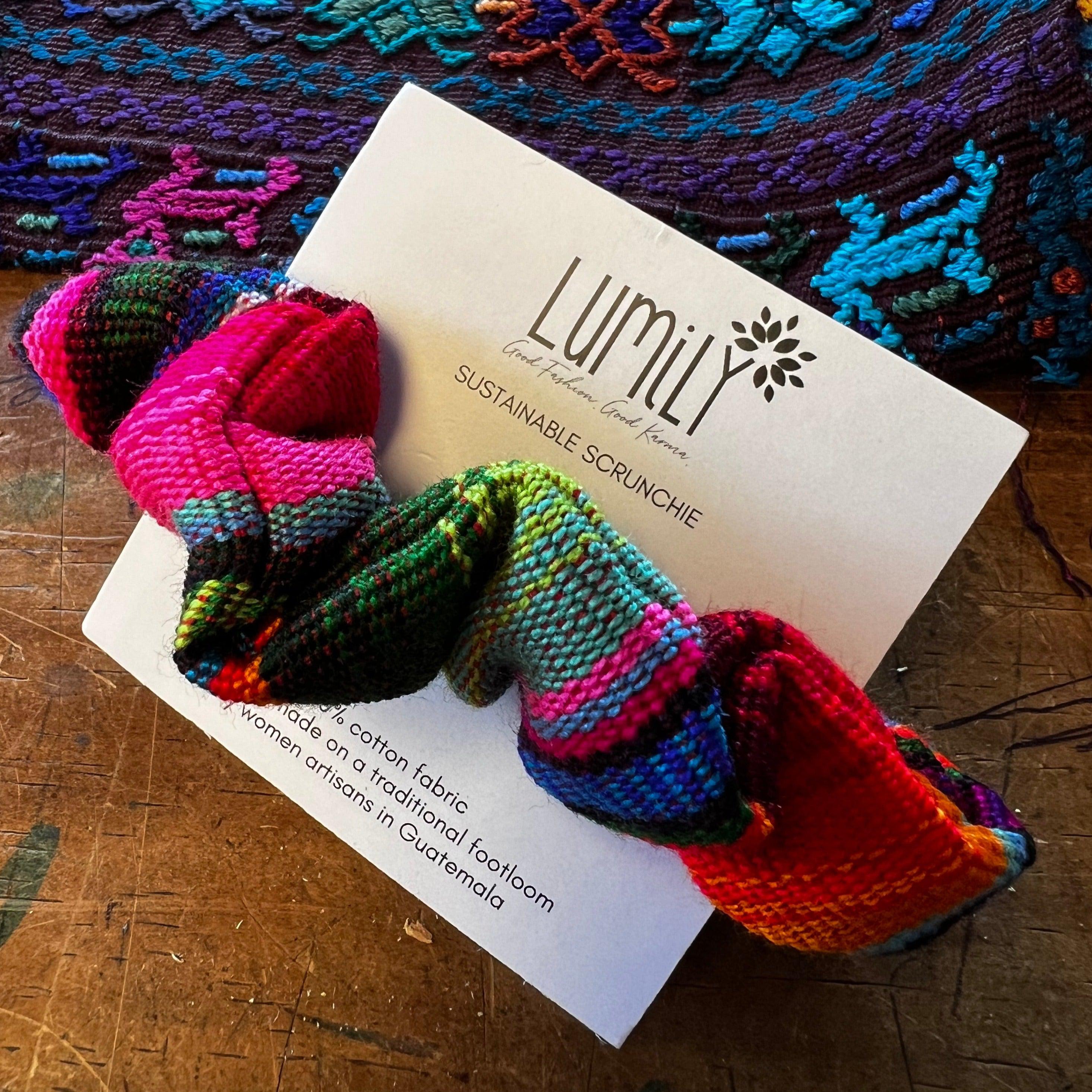 Hacienda Striped Multicolor Scrunchie - Guatemala