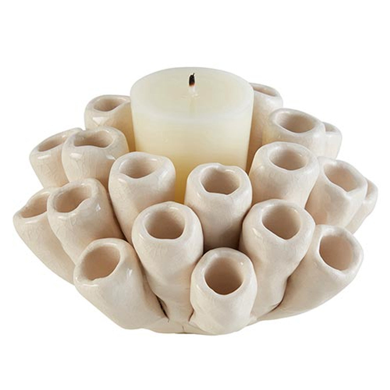 Coral Statue Candle Holder | Ceramic Sculpture Home Decor | 5&amp;quot; x 3&amp;quot;