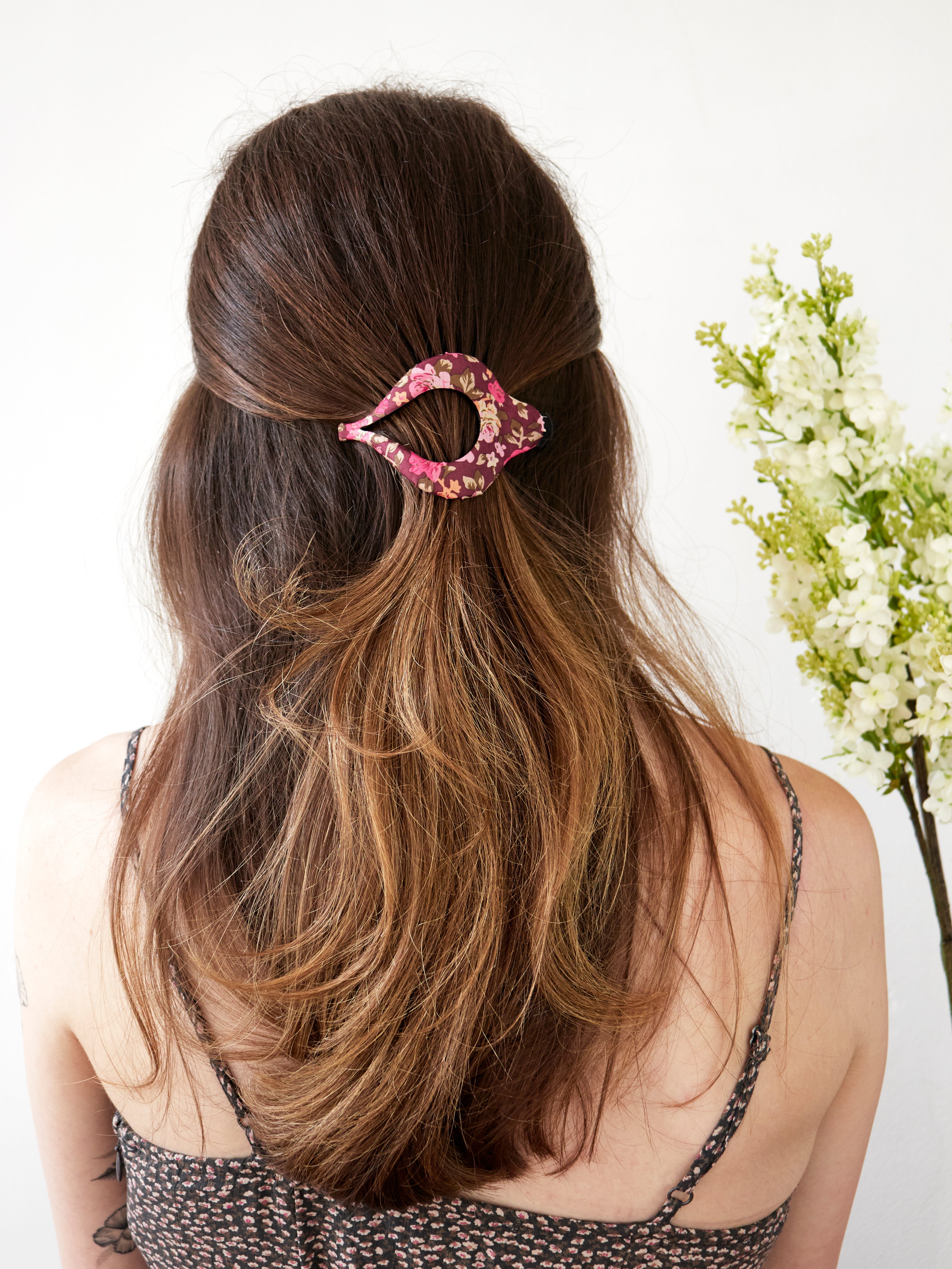 Cottage Rose Arc Hair Clip