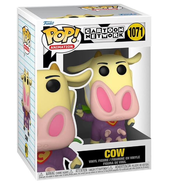 POP Cartoon Network: Cow &amp;amp; Chicken - Superhero Cow Funko Pop! Vinyl Figure (Bundled with Compatible Pop Box Protector Case), Multicolored, 3.75 inches