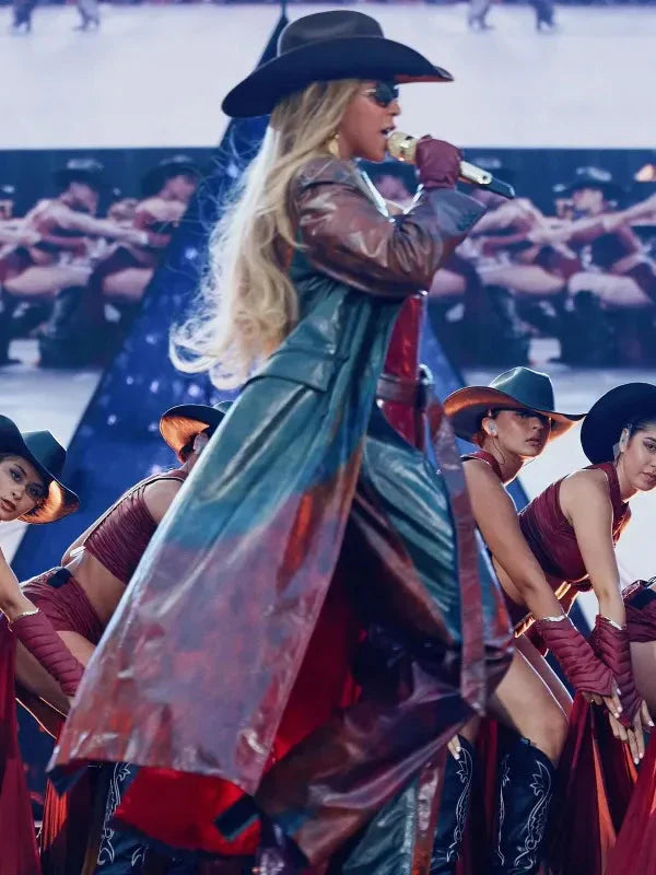 Cowboy Carter Tour 2025 Beyonce Leather Coat