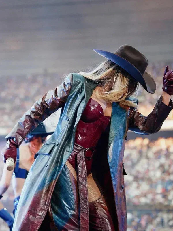 Cowboy Carter Tour 2025 Beyonce Leather Coat