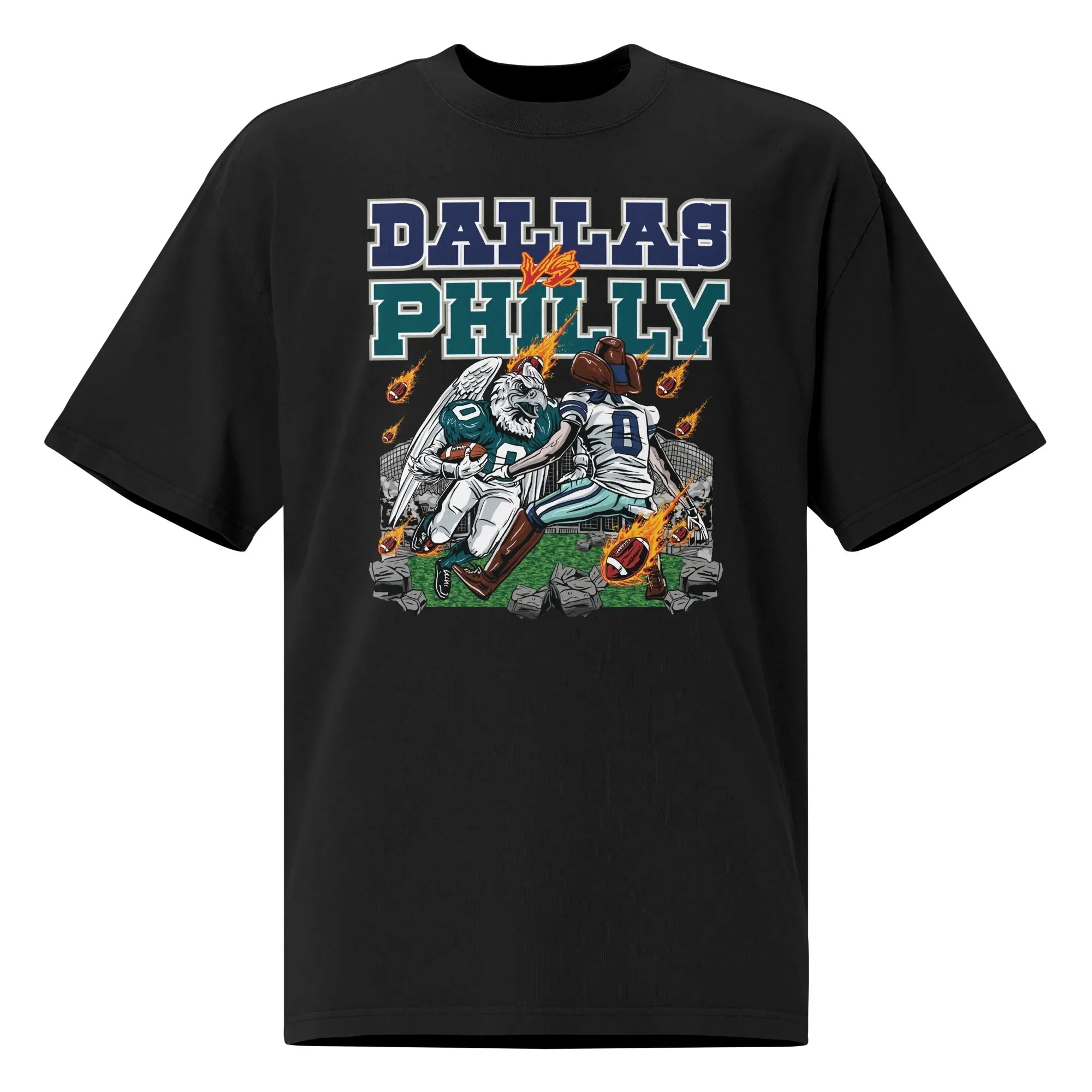 Cowboys vs Eagles &amp;quot;Rivalry&amp;quot; Black T-Shirt