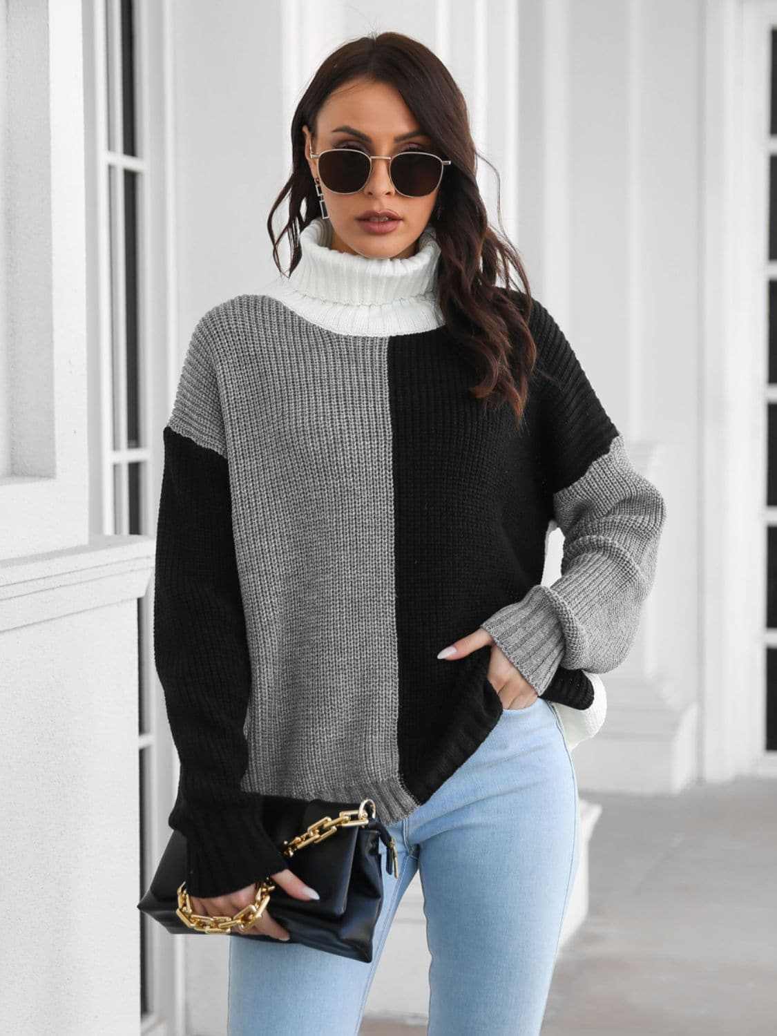 Cozy turtleneck sweater - winter warm