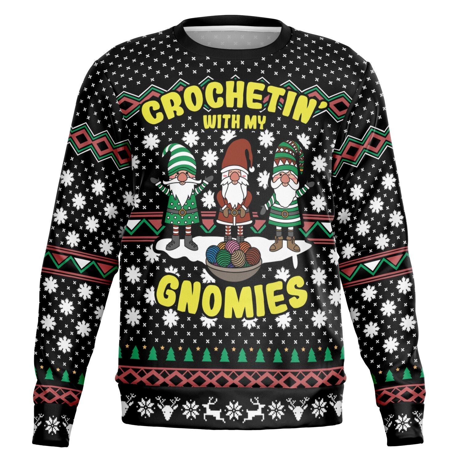 Crochetin&#39; with my Gnomies Christmas Sweatshirt