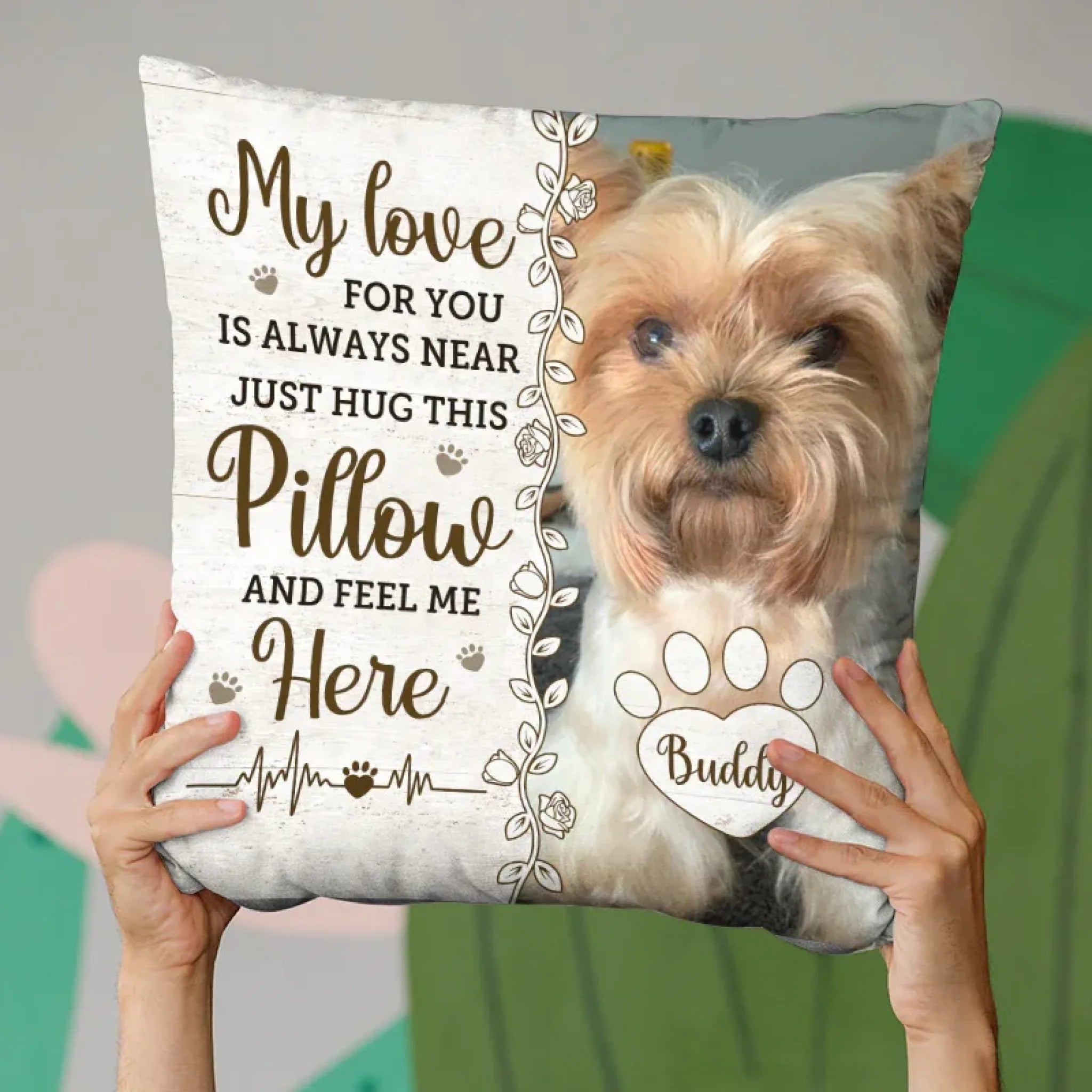 Custom Photo When You Miss Me Pet Memorial - Personalized Custom Pillow - Sympathy Gift For Pet Owners, Pet Lovers
