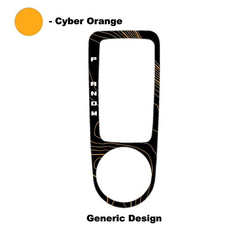 Topo Automatic Shifter Overlay (Printed Series) - 2021+ Bronco Automatic