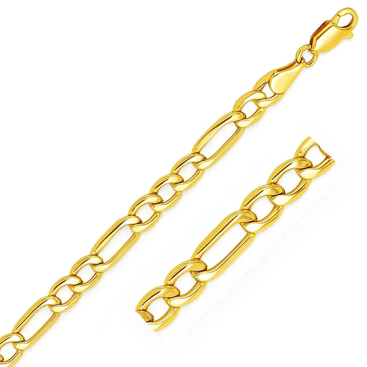 14k Yellow Gold Lite Figaro Bracelet (6.60 mm)