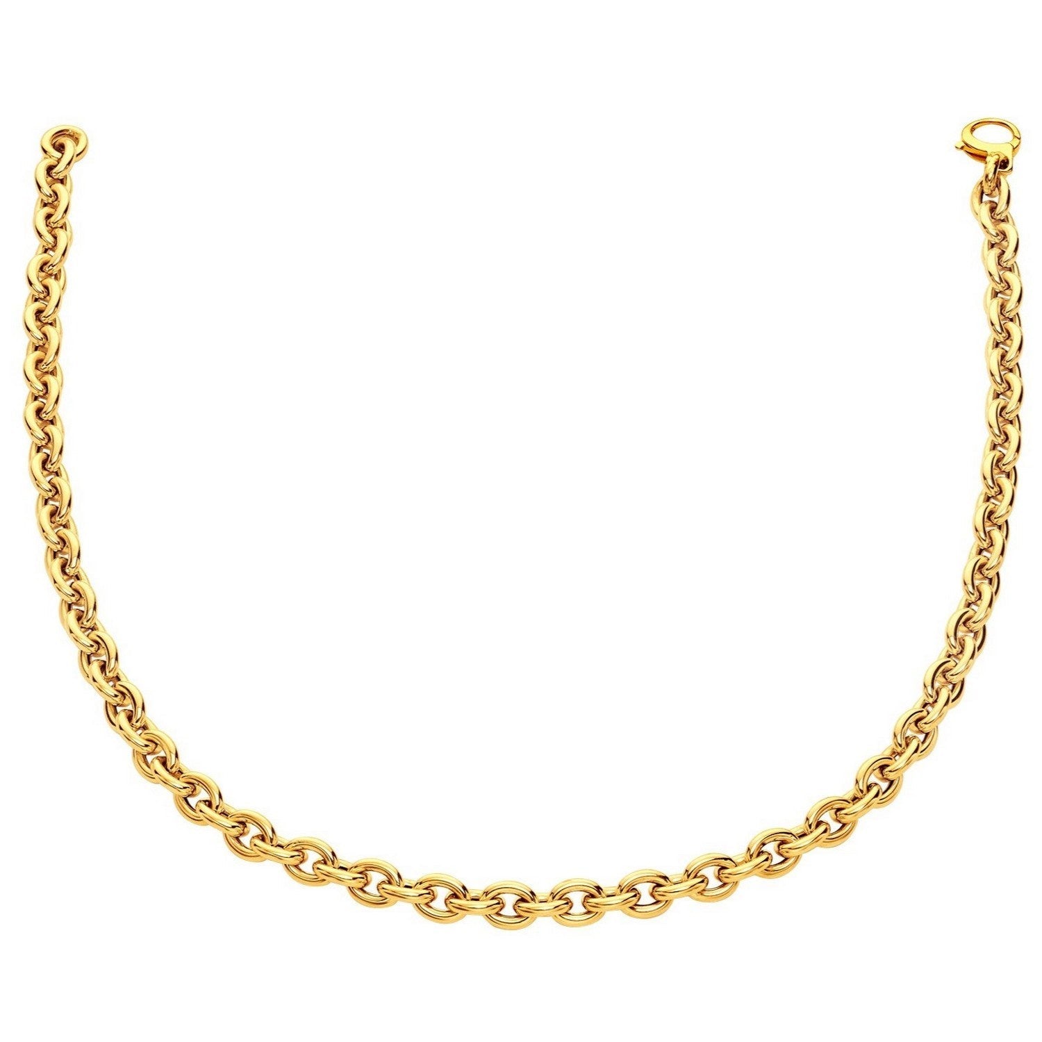 14k Yellow Gold Polished Cable Link Necklace