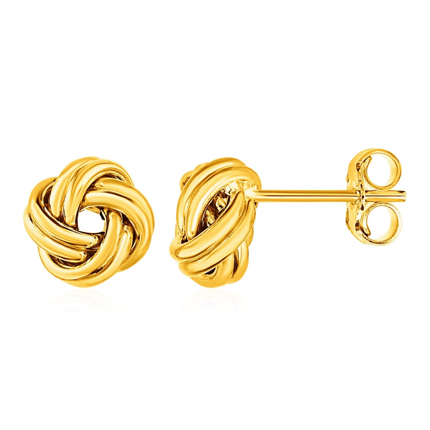 Love Knot Post Earring in 14k Yellow Gold