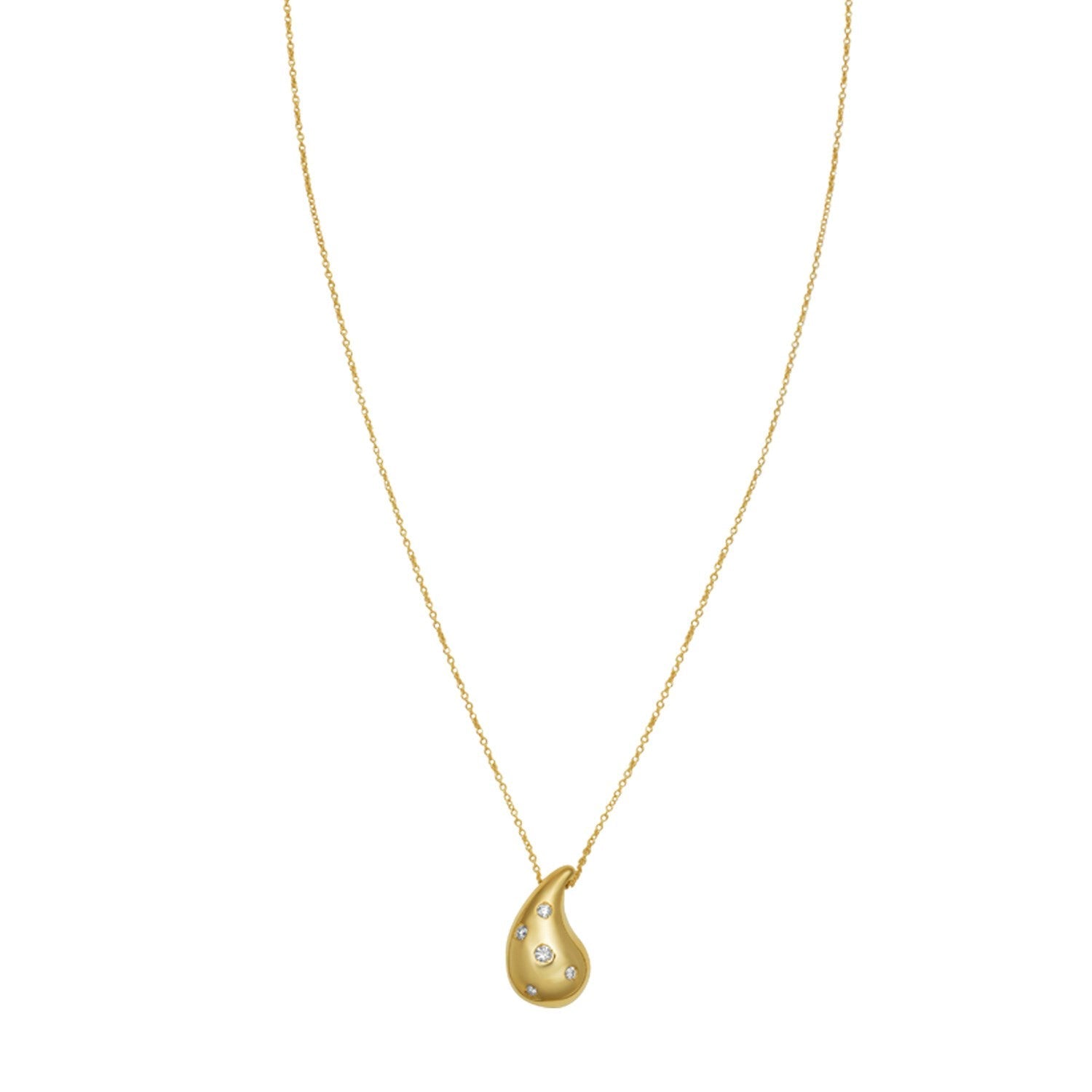 Stylish 14K Yellow Gold Paperclip Chain Necklace