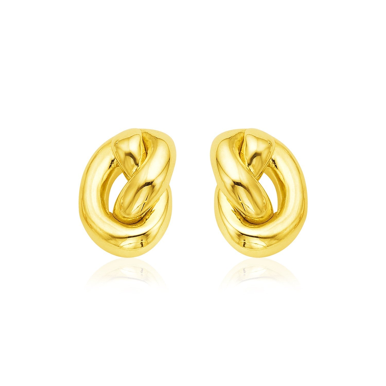 14k Yellow Gold Polished Knot Earrings
