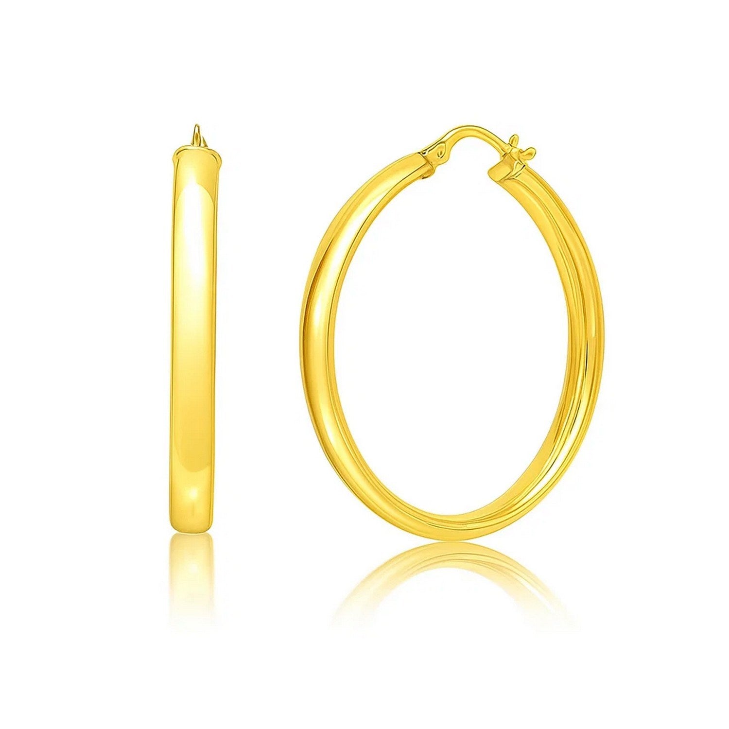 Medium Wedding Hoop Earrings in 14K Yellow Gold