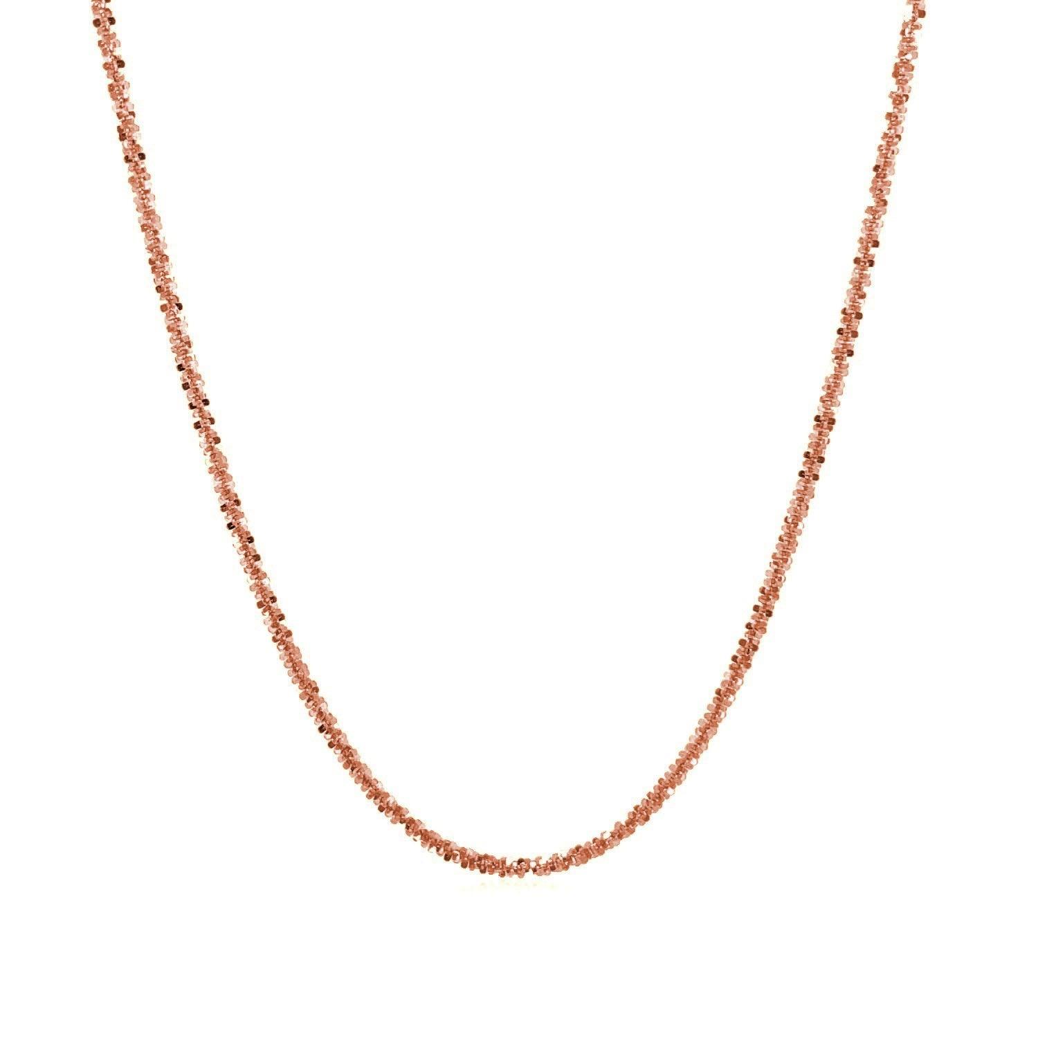 1.5mm 14K Rose Gold Sparkle Chain