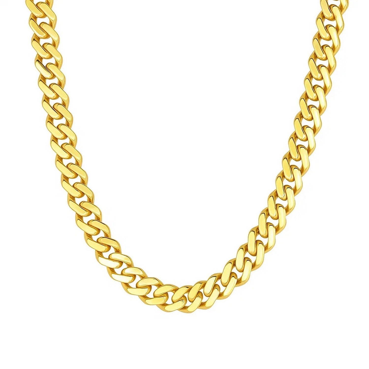 14k Yellow Gold 22 inch Polished Curb Chain Necklace