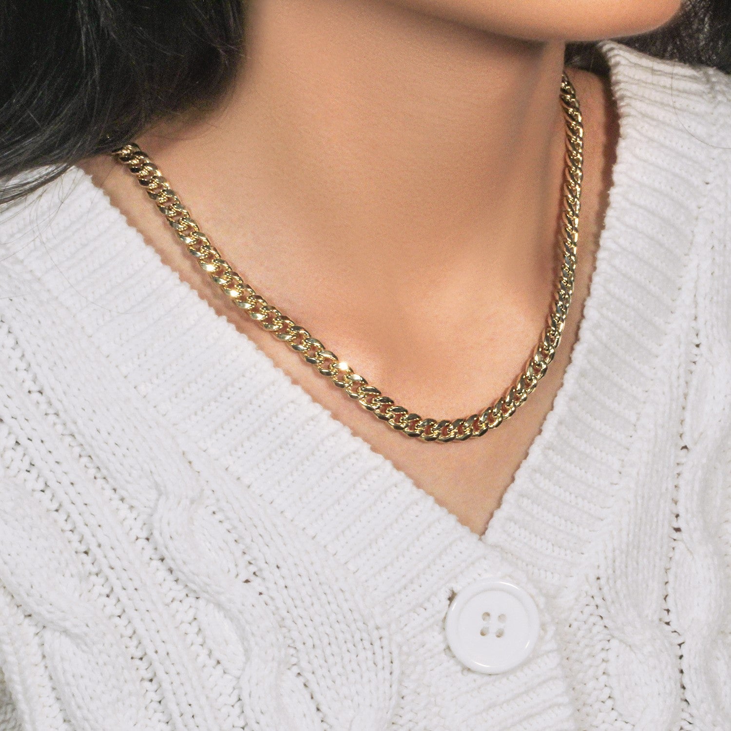 14k Yellow Gold Semi Solid Miami Cuban Chain (6.60 mm)