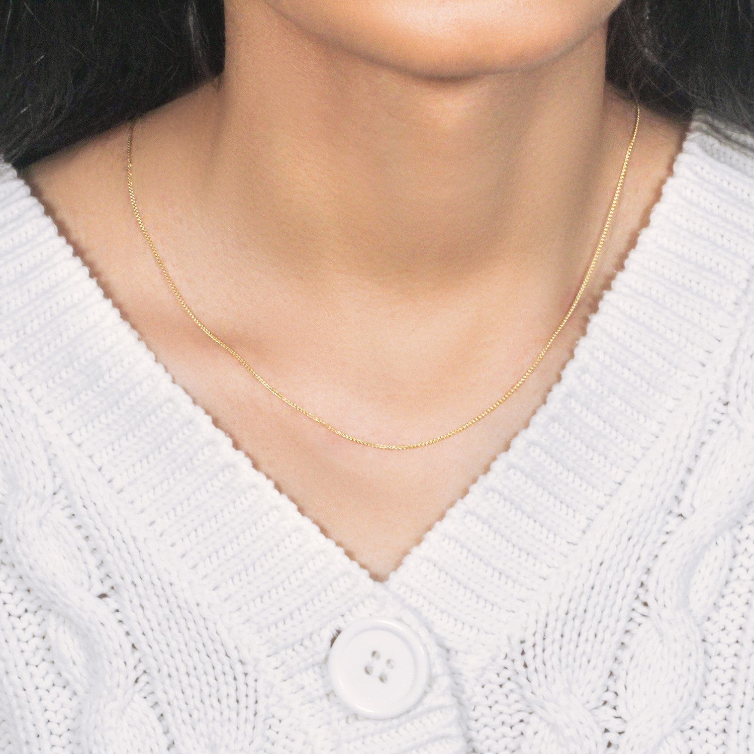 14k Yellow Gold Round Wheat Chain (0.80 mm)