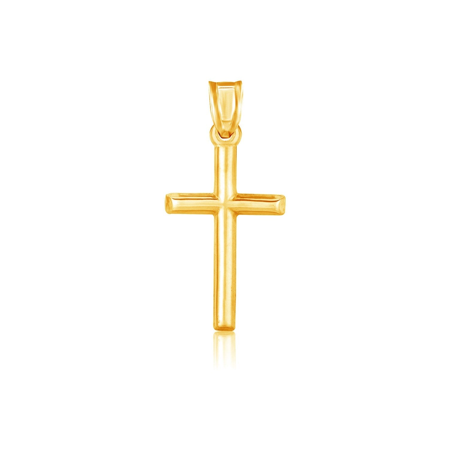 14 k Yellow Gold High Polish Cross Pendant