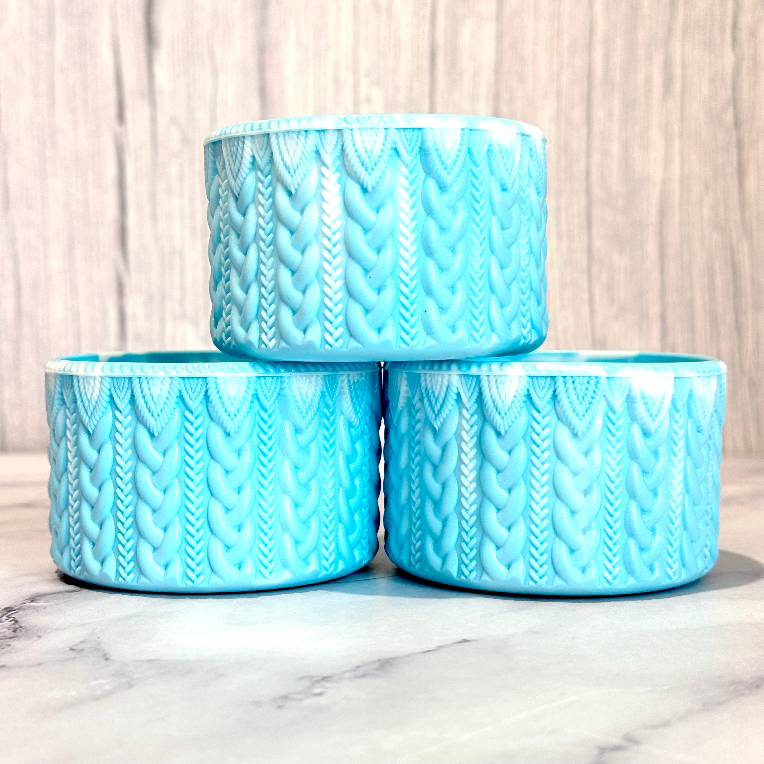 Powder Blue Shimmer Remix MACRAME Tumbler Boot