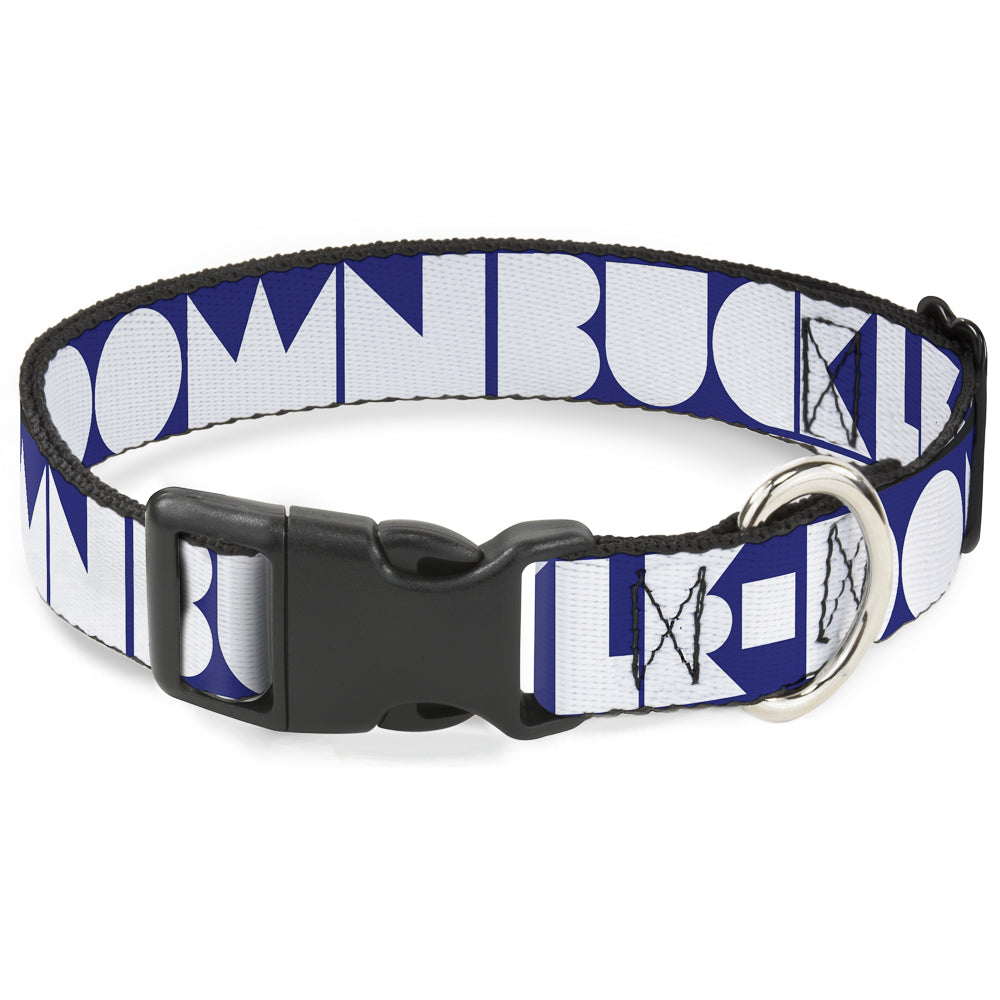 Plastic Clip Collar - BUCKLE-DOWN Shapes Blue/White