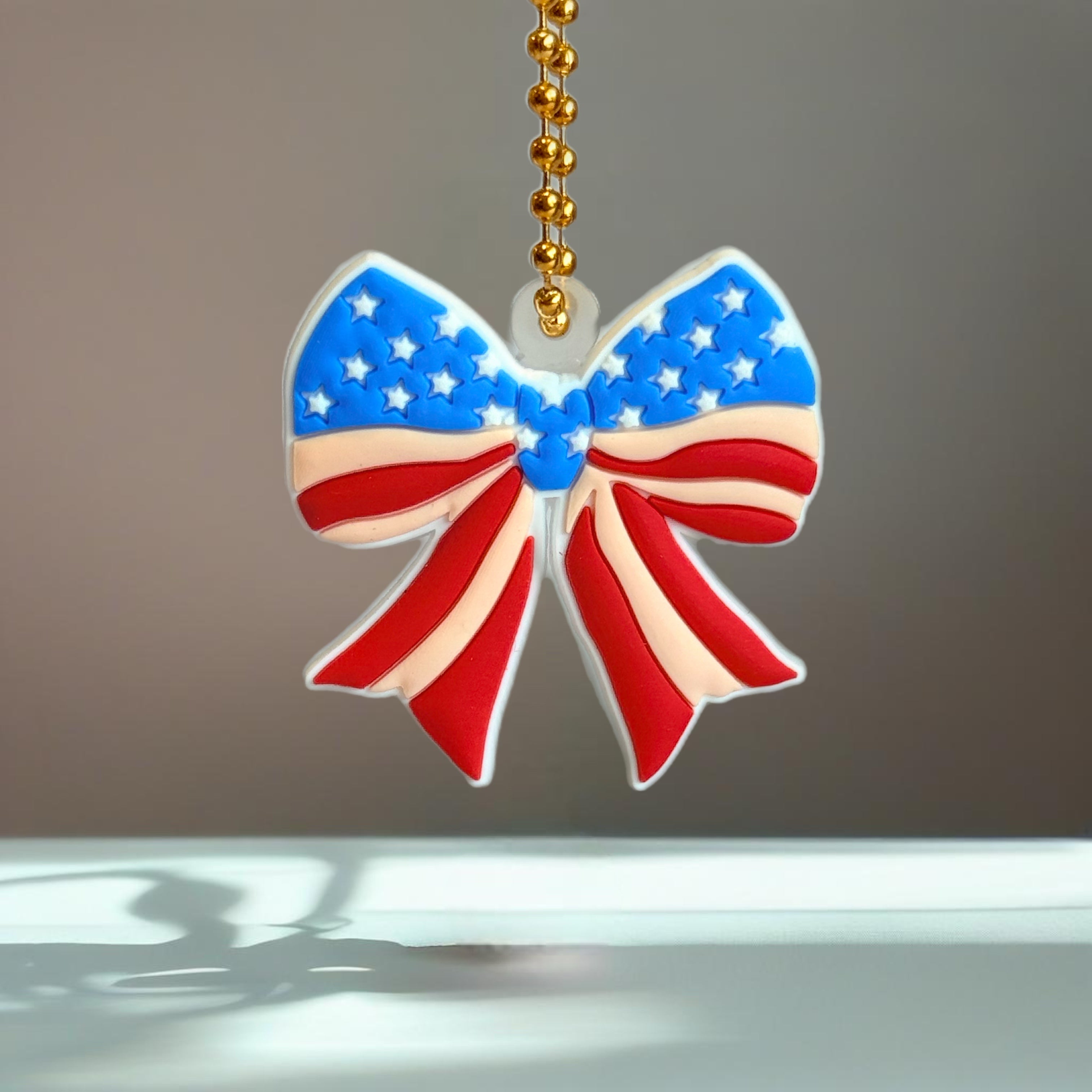Stars &amp;amp; Stripes Coquette Charm - Tumbler Handle Charm