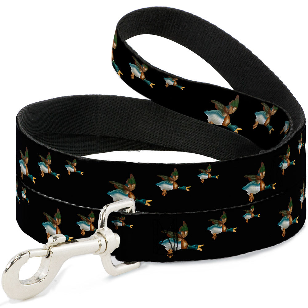 DOG LEASH - FLYING MALLARDS BLACK