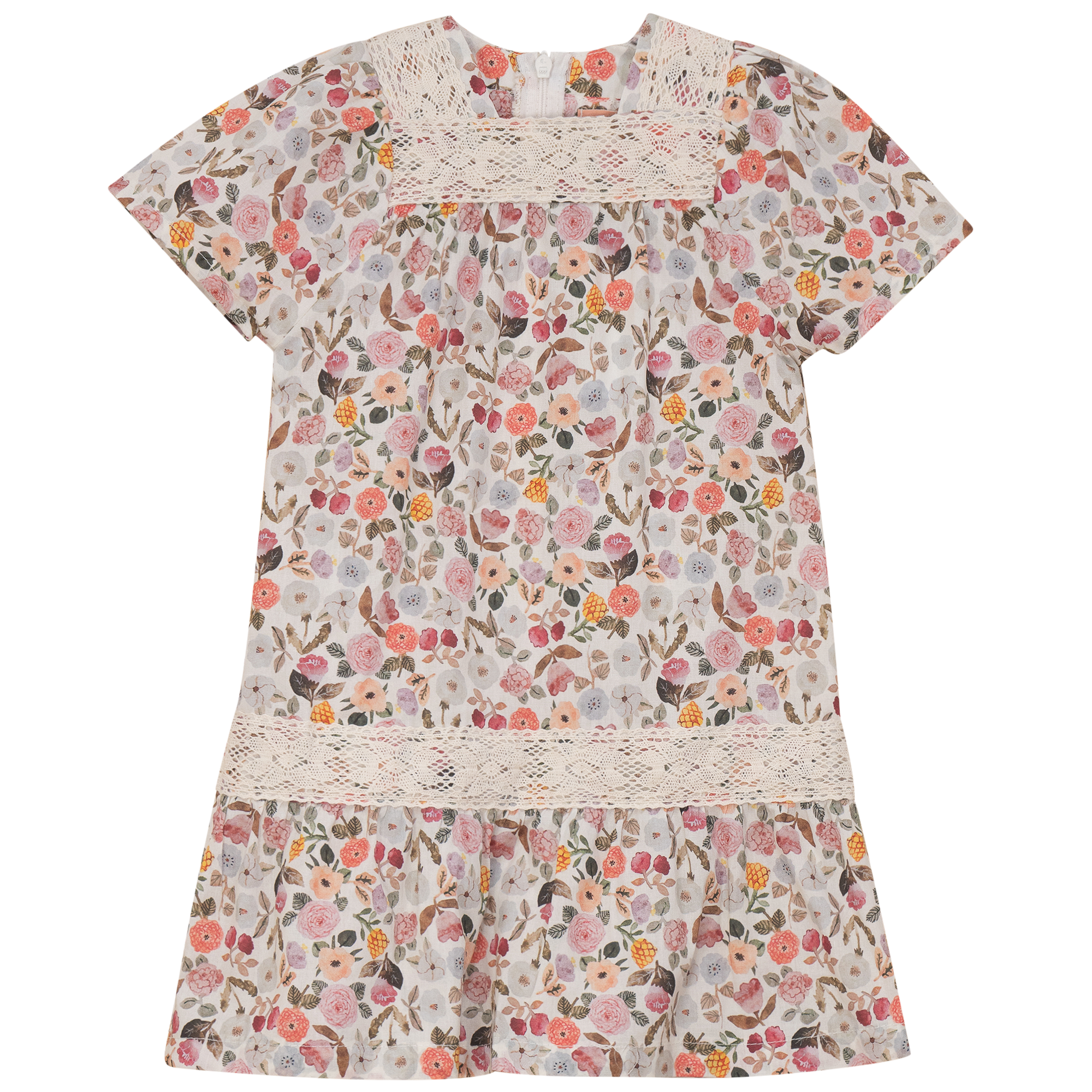 Printed Floral Lace Dress