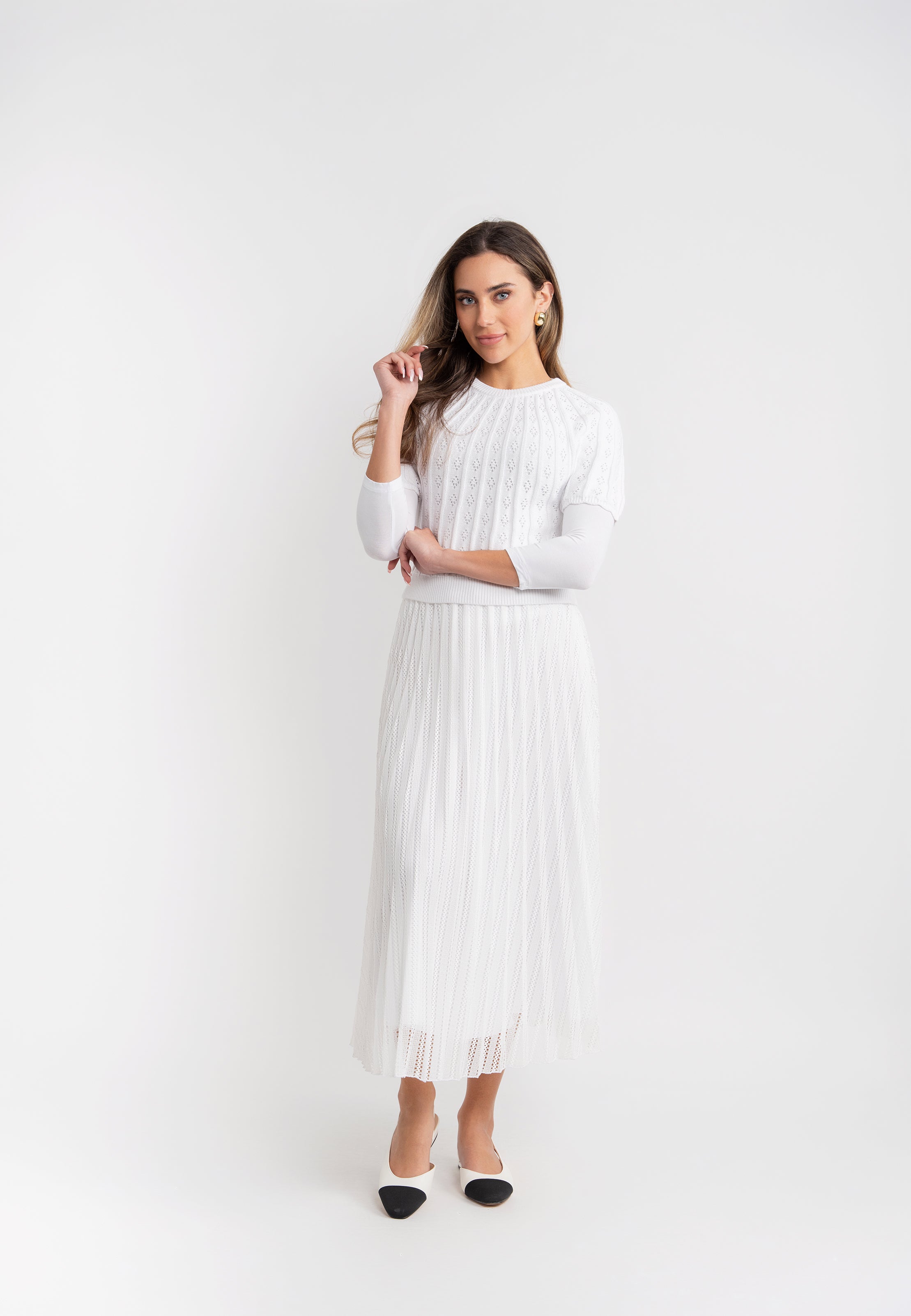 Sunburst Pleated Skirt