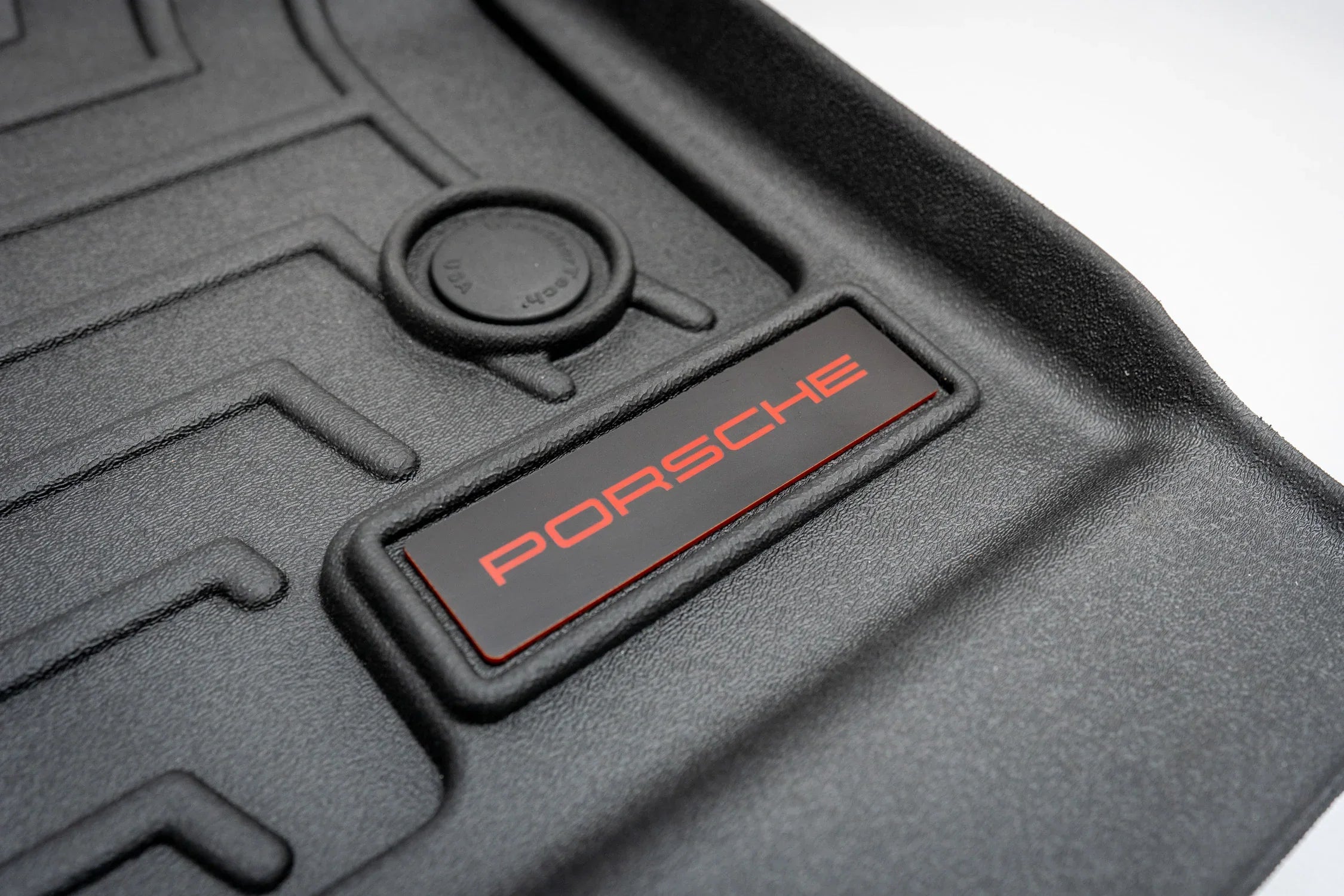 Porsche Logo Emblem for Weathertech All Weather Floor Mats (Single) - Porsche 911 Cayman Cayenne Boxter Macan Taycan