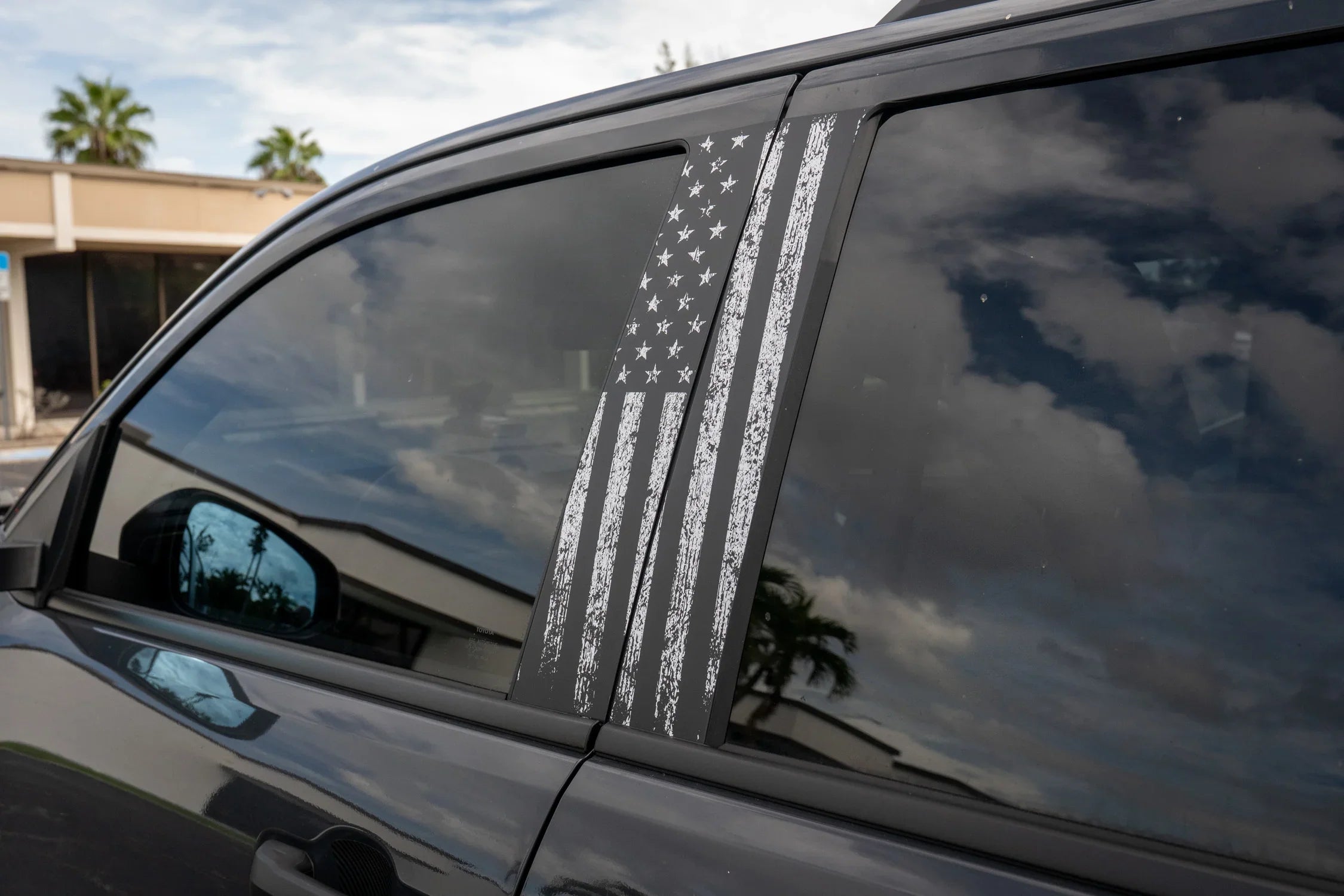 American Flag Flag B Pillar Overlays - 2024+ Tacoma Double Cab / 2025+ 4Runner