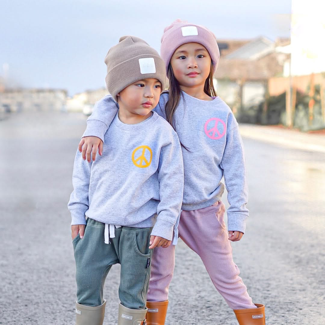 Peace Sign - Pocket Design - Child Sweater