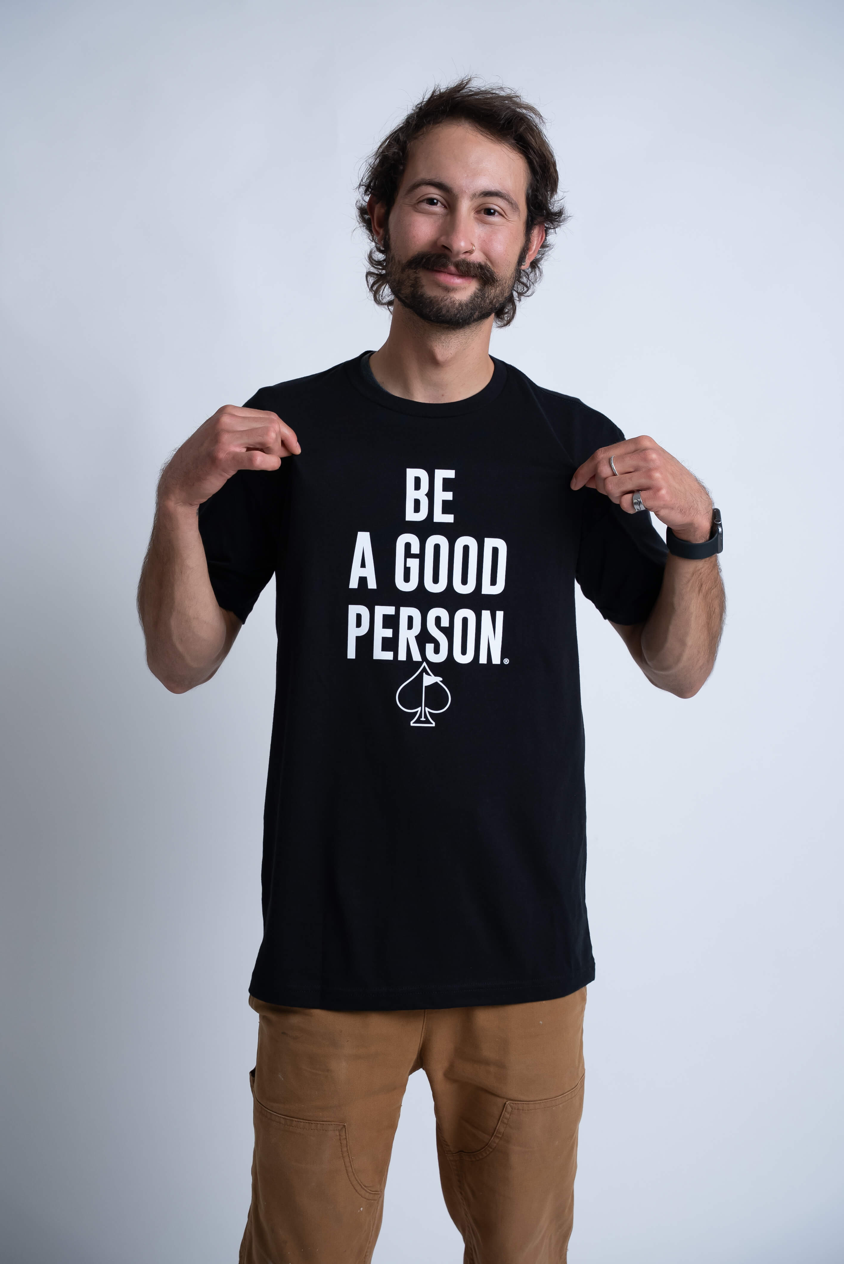 Be A Good Person X Pins and Aces Signature T-Shirt - Black