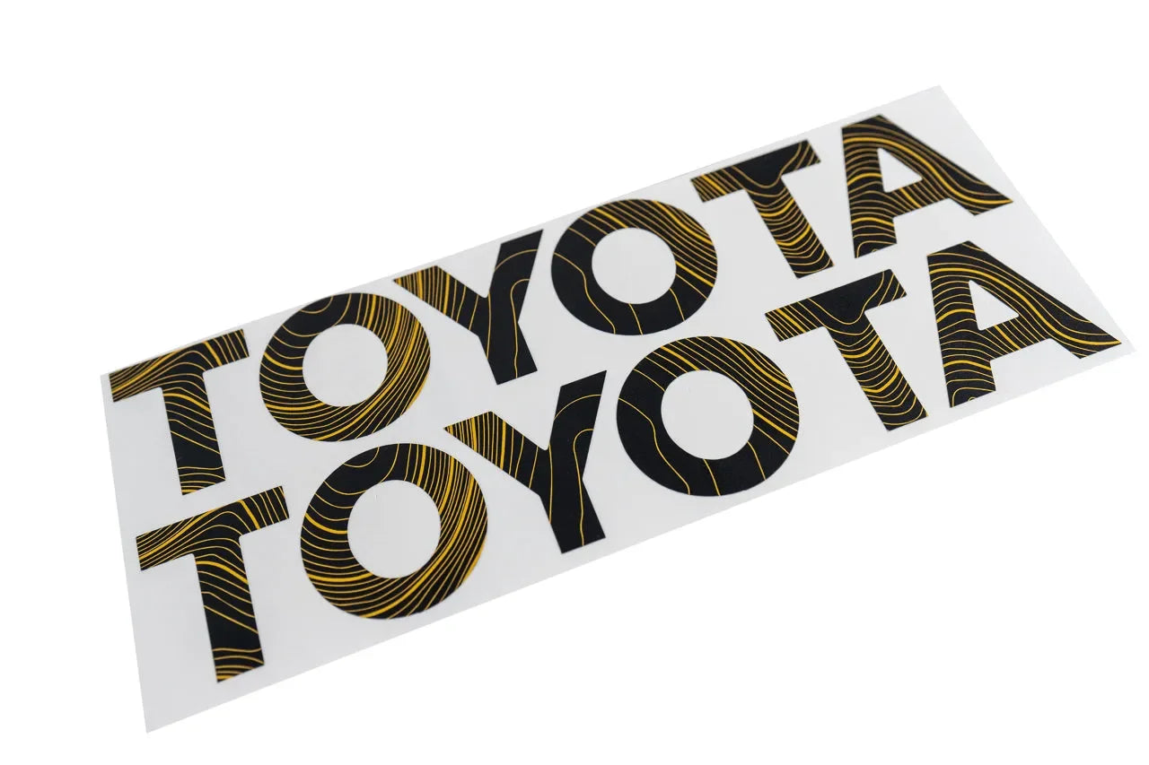 "TOYOTA" Topo Front Grille Emblem Kit - 2024+ Land Cruiser / 07-14 FJ Cruiser