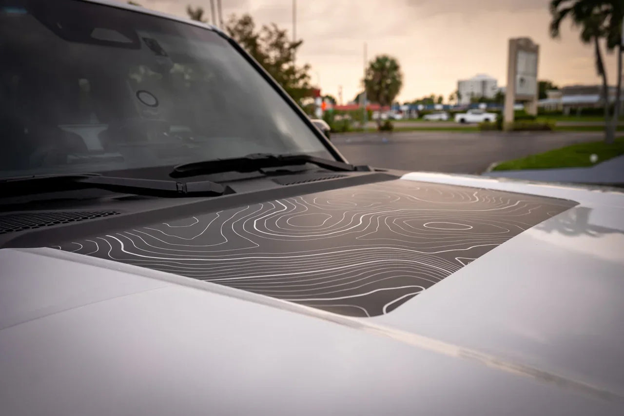 Topographic Hood Overlay (Printed Series) - 2024+ Land Cruiser