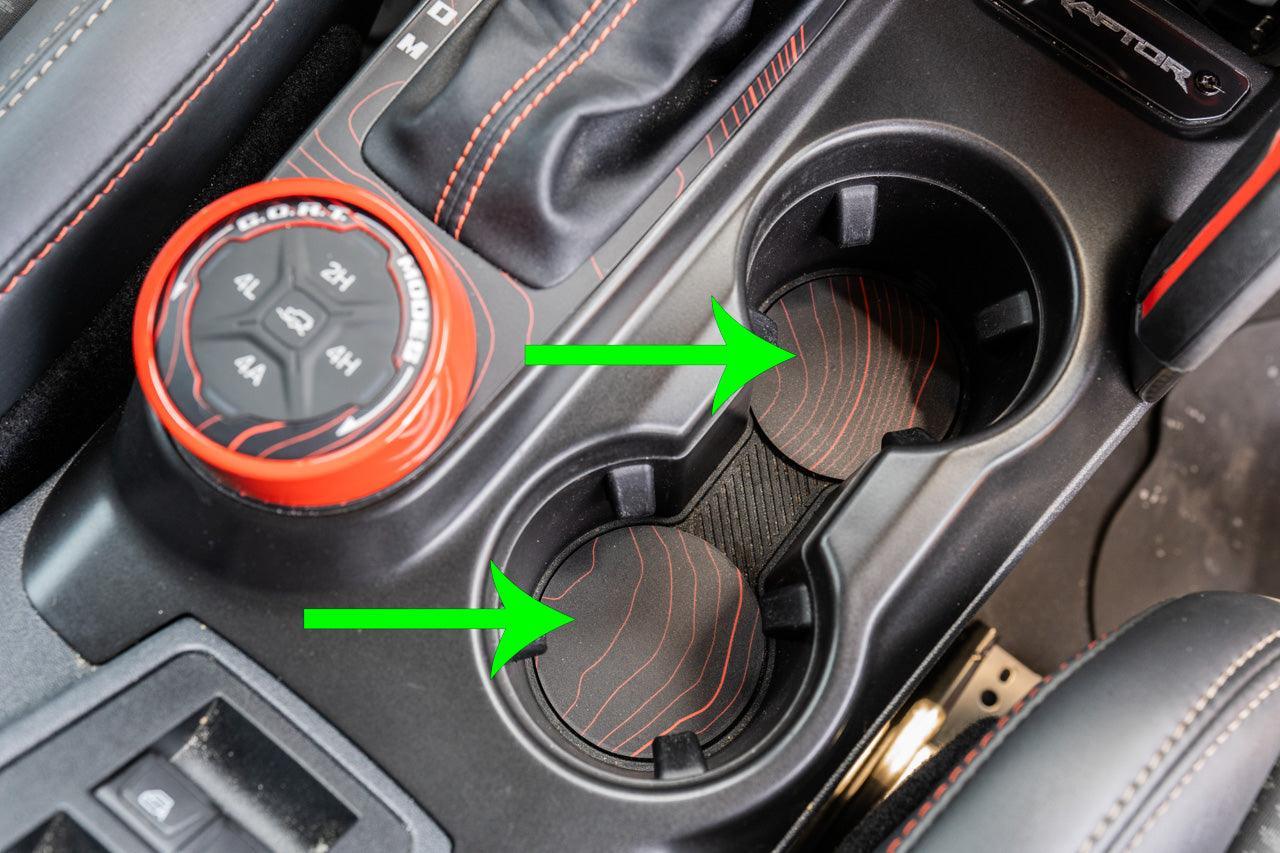 Topo Cup Holder Inserts (Printed Series + Acrylic) - 2021+ Bronco