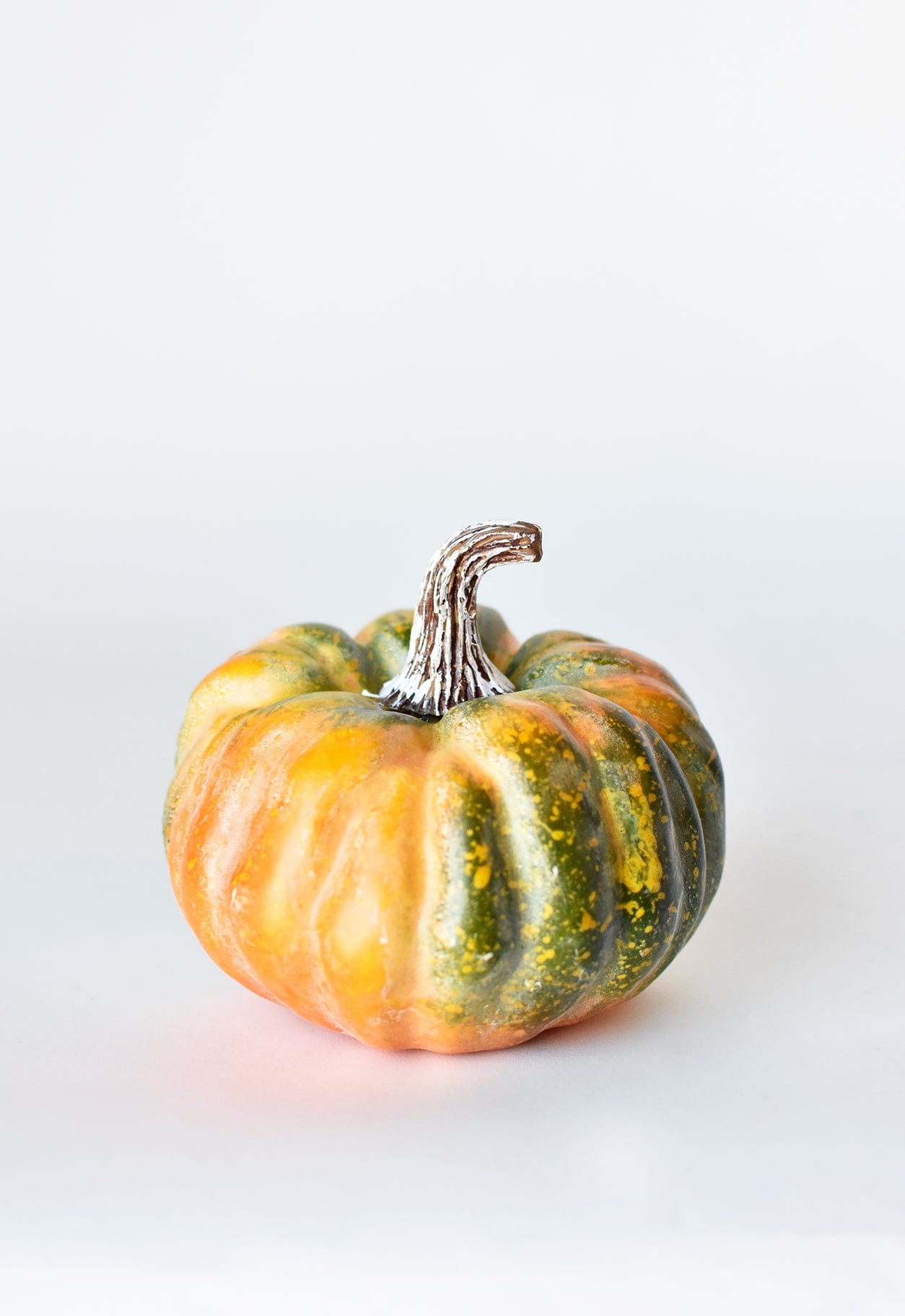 5&amp;quot; x 5.5&amp;quot; Faux Green/Orange Pumpkin