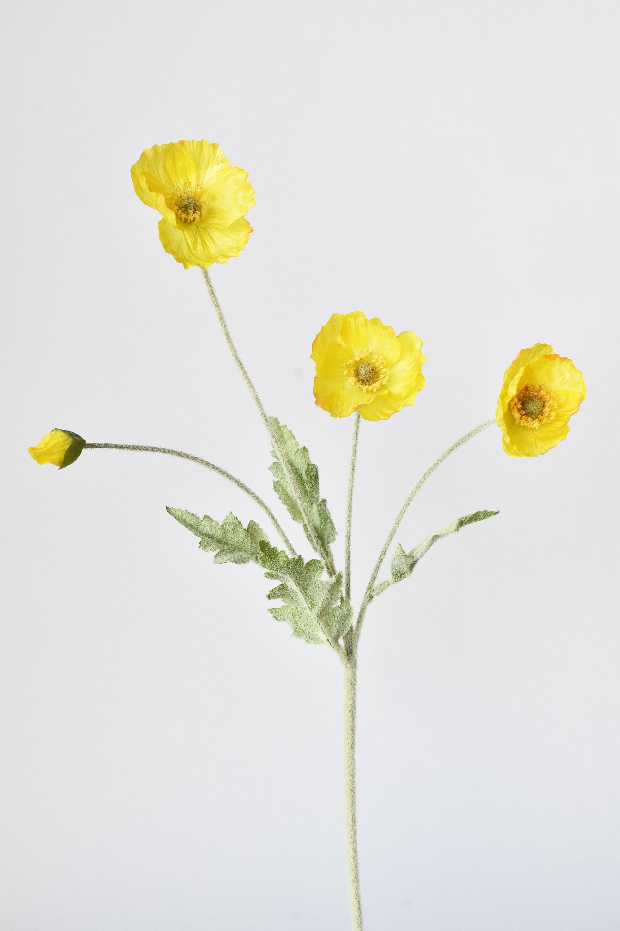 24&amp;quot; Faux Yellow Poppy Stem