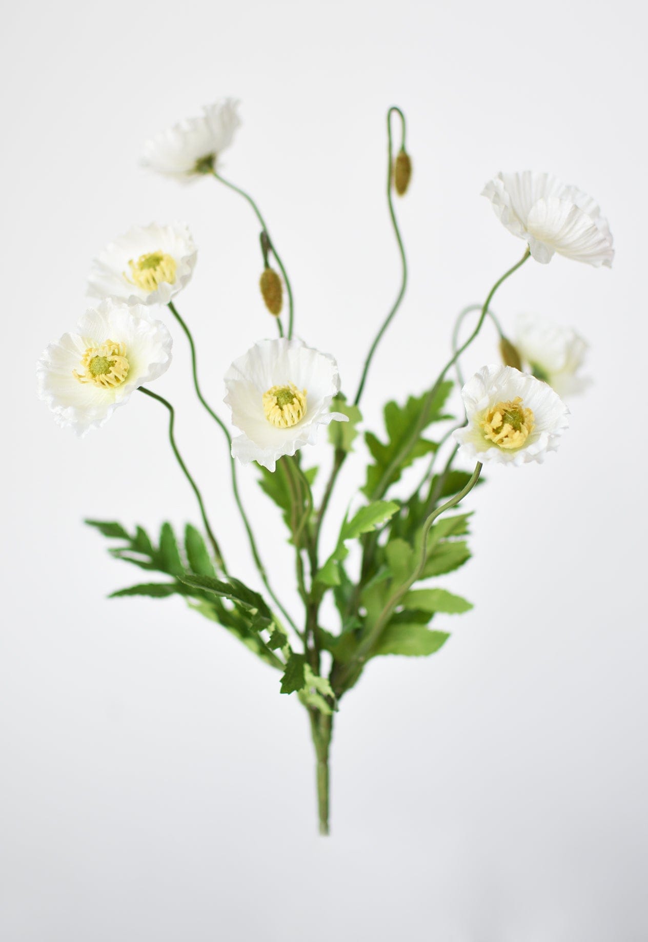 15&amp;quot; Faux Poppy Bush White Bush