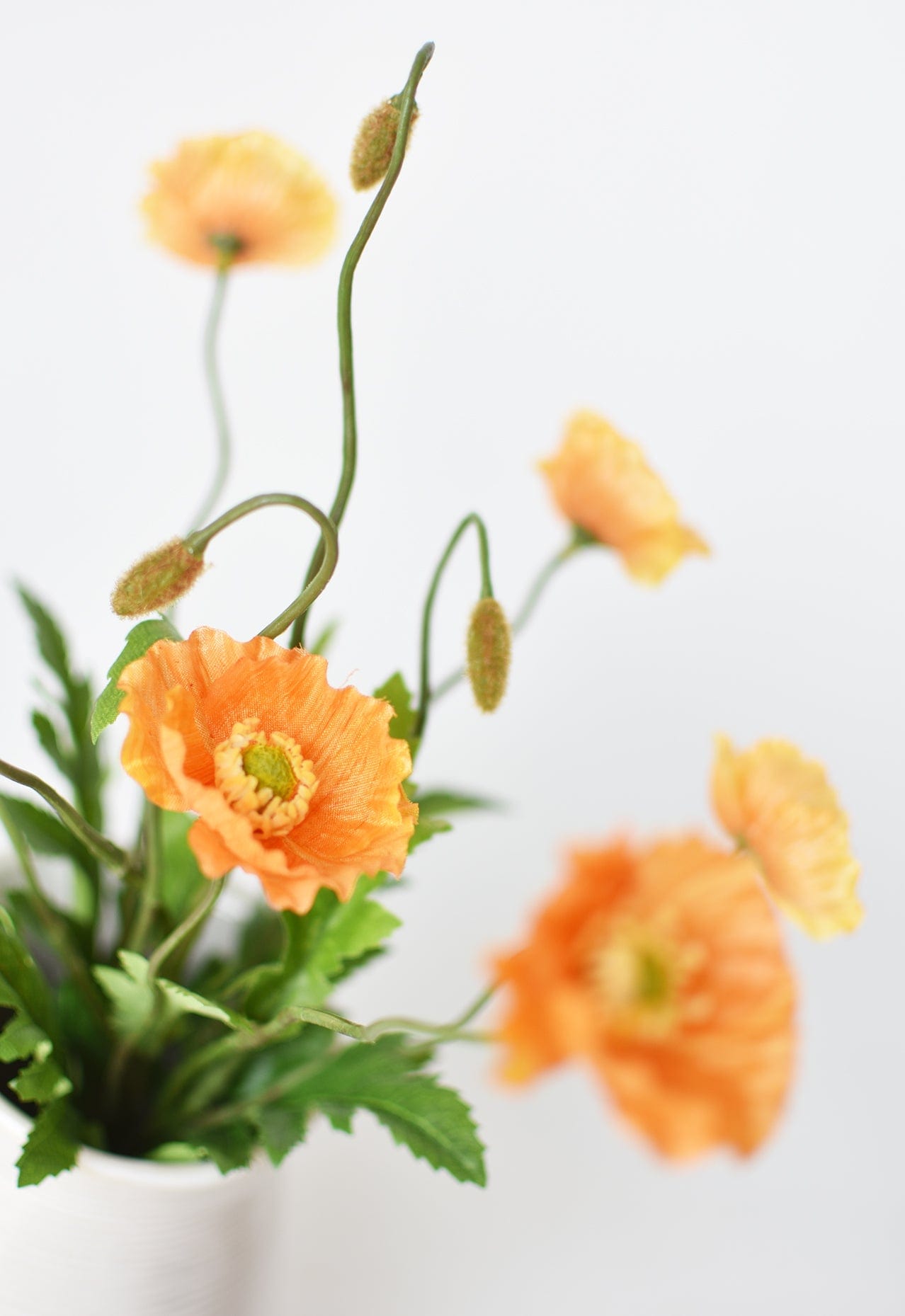 15&amp;quot; Faux Orange Poppy Bush
